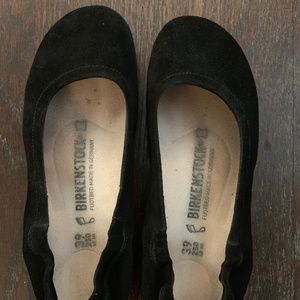 Birkenstock 'Celina' Black Suede Flats, size 39